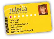 juleica Ausweis mit Beispieldaten und Passbild
